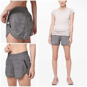 Lululemon Tracker Short V *4" Heather Lux Multi Black Sz 8